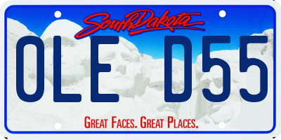 SD license plate 0LED55