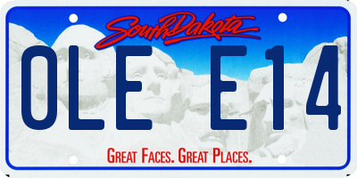 SD license plate 0LEE14