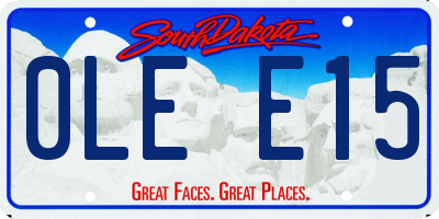SD license plate 0LEE15