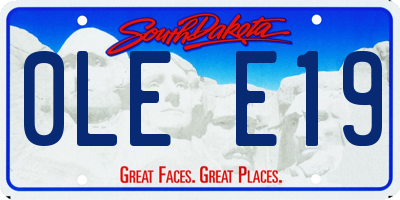 SD license plate 0LEE19