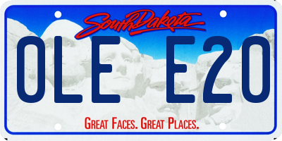 SD license plate 0LEE20