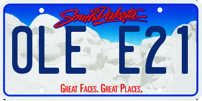 SD license plate 0LEE21