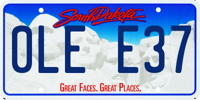 SD license plate 0LEE37