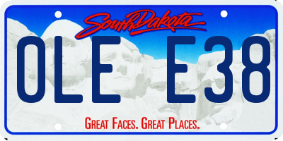SD license plate 0LEE38