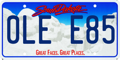 SD license plate 0LEE85
