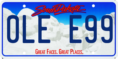 SD license plate 0LEE99