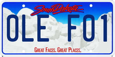 SD license plate 0LEF01