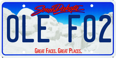 SD license plate 0LEF02