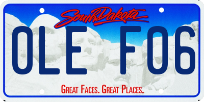 SD license plate 0LEF06
