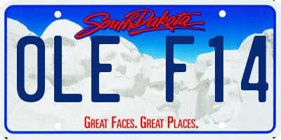 SD license plate 0LEF14