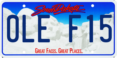 SD license plate 0LEF15