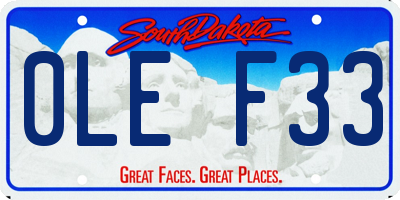 SD license plate 0LEF33