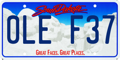 SD license plate 0LEF37