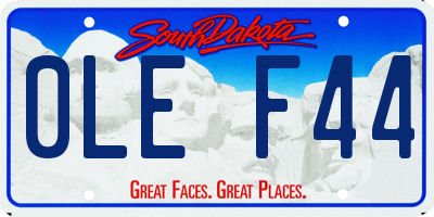 SD license plate 0LEF44