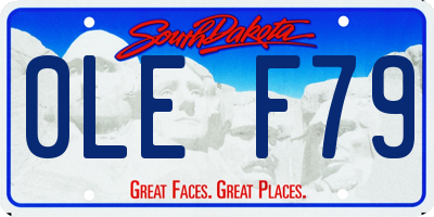 SD license plate 0LEF79