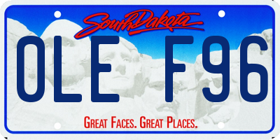 SD license plate 0LEF96