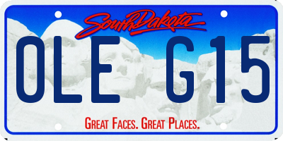 SD license plate 0LEG15