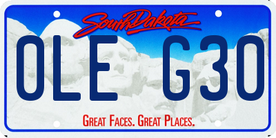 SD license plate 0LEG30