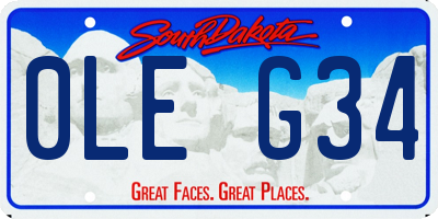 SD license plate 0LEG34