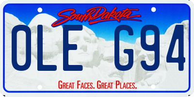 SD license plate 0LEG94