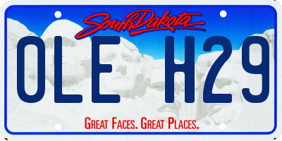 SD license plate 0LEH29