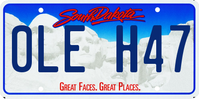 SD license plate 0LEH47