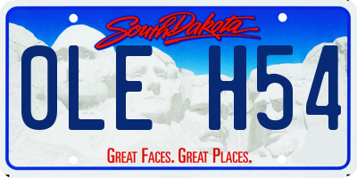 SD license plate 0LEH54