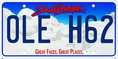 SD license plate 0LEH62