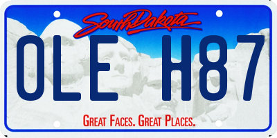 SD license plate 0LEH87