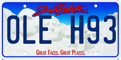 SD license plate 0LEH93