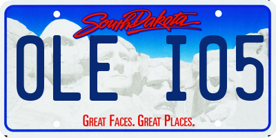 SD license plate 0LEI05