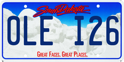 SD license plate 0LEI26