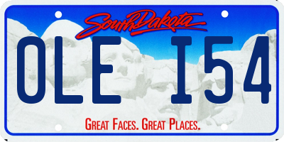 SD license plate 0LEI54