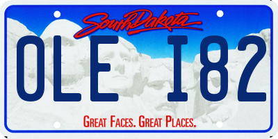 SD license plate 0LEI82