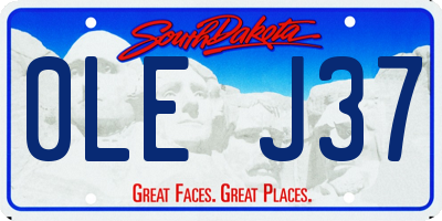 SD license plate 0LEJ37