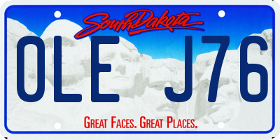 SD license plate 0LEJ76