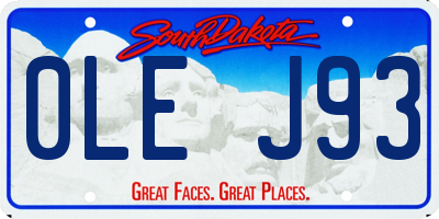 SD license plate 0LEJ93