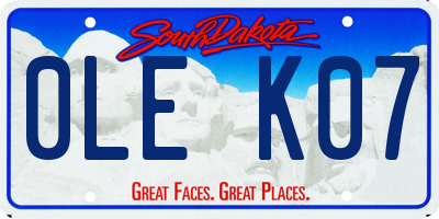 SD license plate 0LEK07