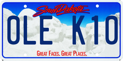 SD license plate 0LEK10
