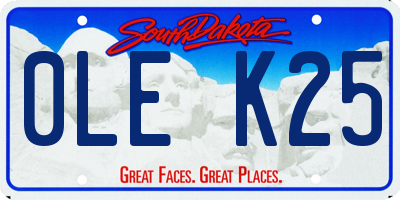 SD license plate 0LEK25
