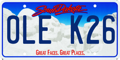 SD license plate 0LEK26