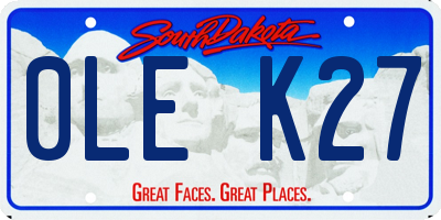 SD license plate 0LEK27