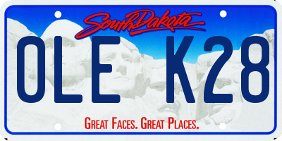SD license plate 0LEK28