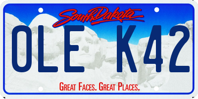SD license plate 0LEK42