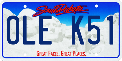 SD license plate 0LEK51