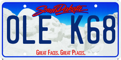 SD license plate 0LEK68