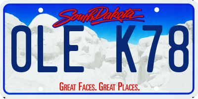 SD license plate 0LEK78
