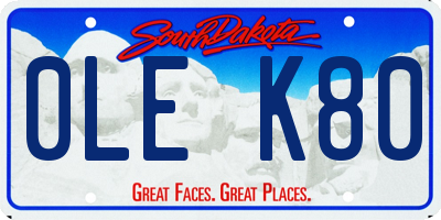 SD license plate 0LEK80
