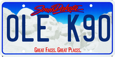 SD license plate 0LEK90