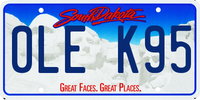 SD license plate 0LEK95